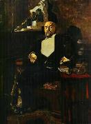 Mikhail Vrubel Portrait of Savva Mamontov France oil painting artist